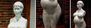 Pregnant Kim Kardashian in the Nude statue