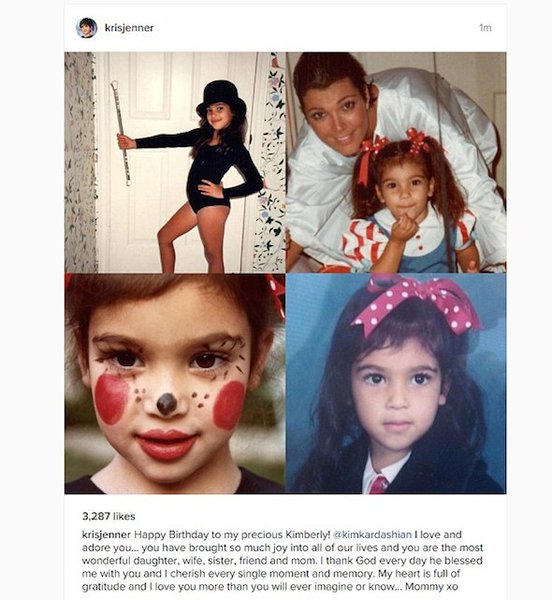 Kris Jenner shared personal photos of little Kim