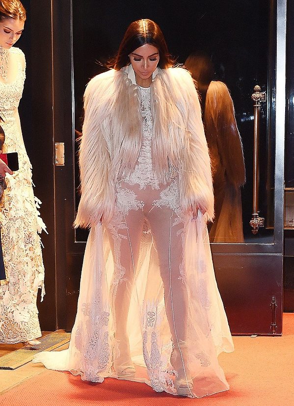 Kim Kardashian in a ‘naked’ outfit